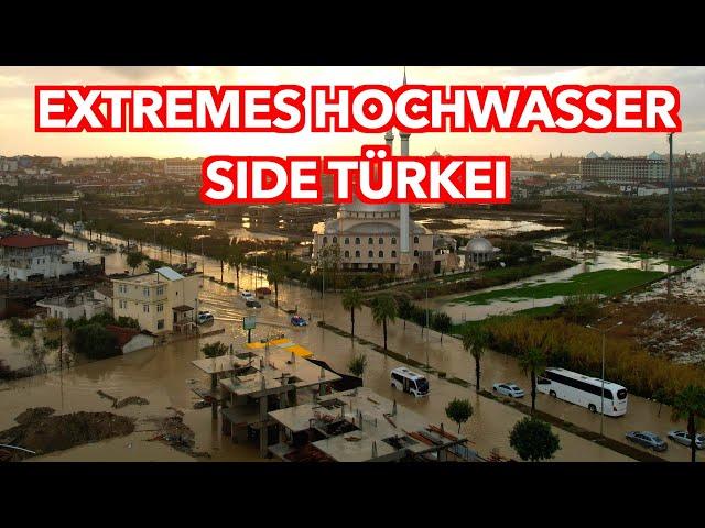 Extremes Hochwasser  Side Türkei