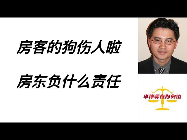 房客的狗伤人啦，房东需要负什么责任