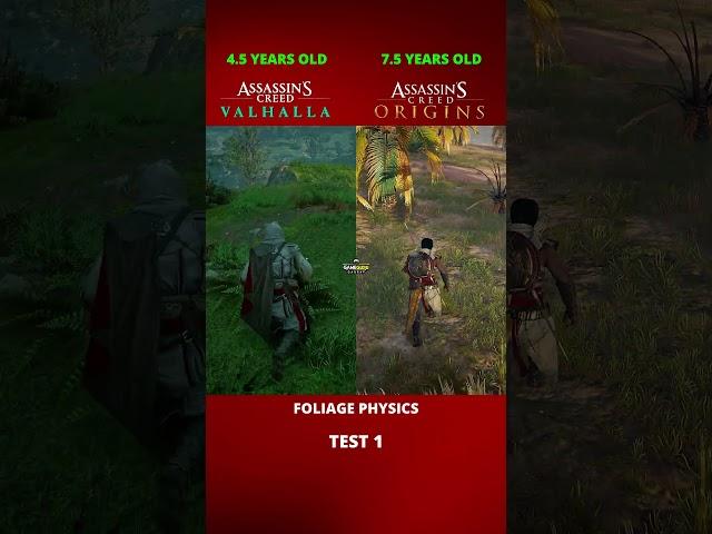 Assassins Creed Valhalla vs Assassins Creed Origin - Foliage Physics Test 1