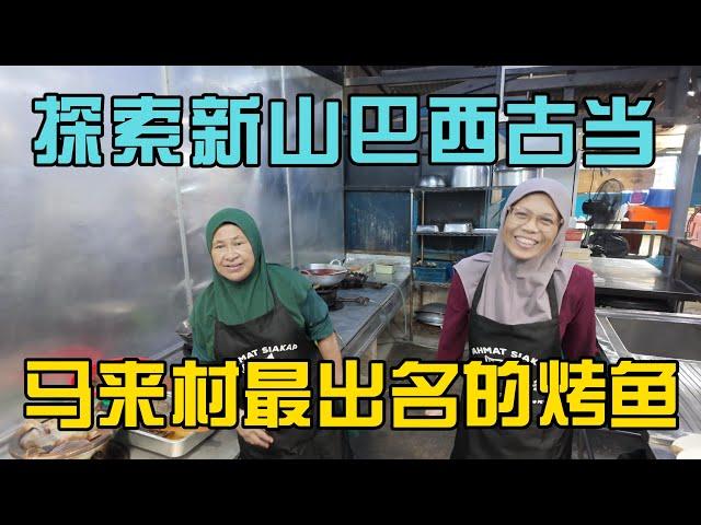 马来西亚华人叔叔带中国小伙深入新山巴西古当，吃马来村最出名的烤鱼，柔佛苏丹都来吃过