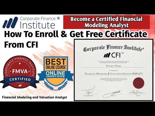 How To Get Financial Aid And Free Certificate From CFI (Corporate Finance Institute)