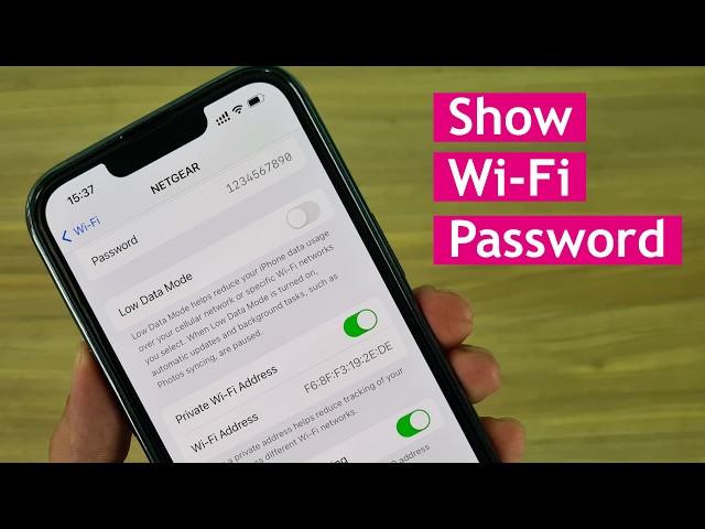 How to show Wi-Fi password in mobile