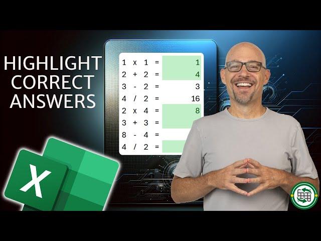 Excel How To Highlight Correct Answers with Conditional Formatting