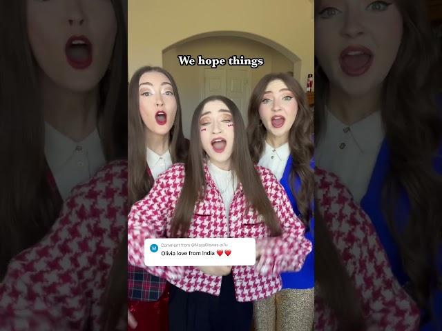 Olivia Name Song In English!  K3 Sisters #shorts #uk #india #usa #song #band #australia