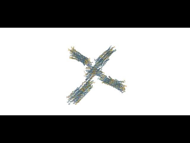 Relaxation of a DNA origami switch (top view)