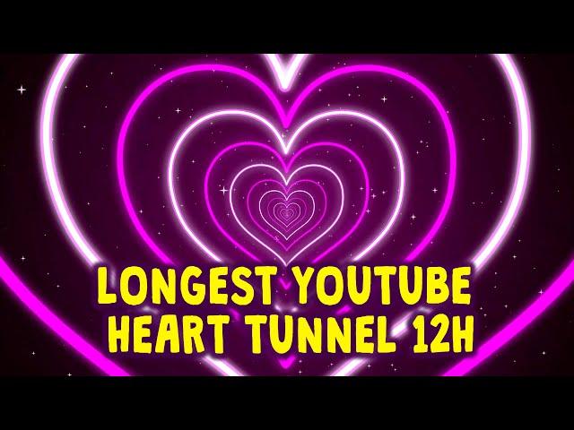 Free Double Neon Pink Lights Love Heart Tunnel TikTok Trend Abstract Background Loop 12h 4k 60fps