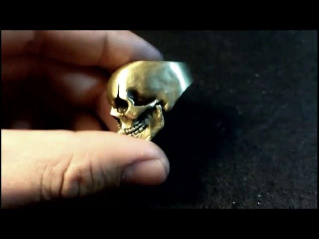 Scar skull ring mens brass rings HTJ65 MENSSKULL