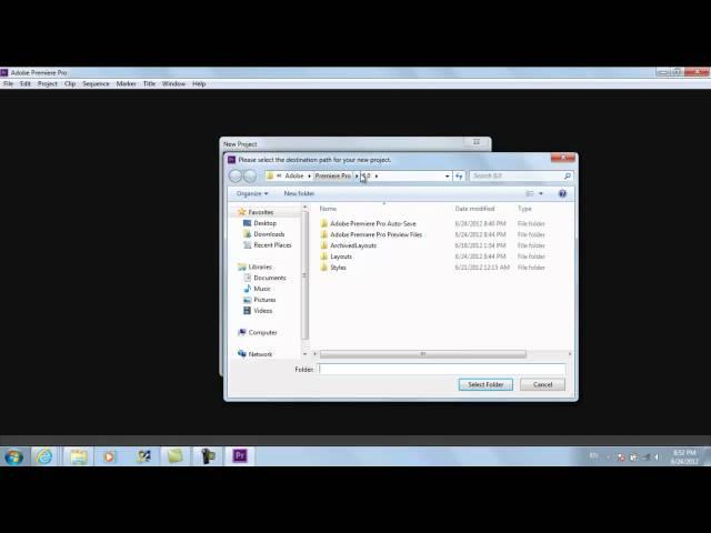 How to Create a New Project in Premiere Pro CS6