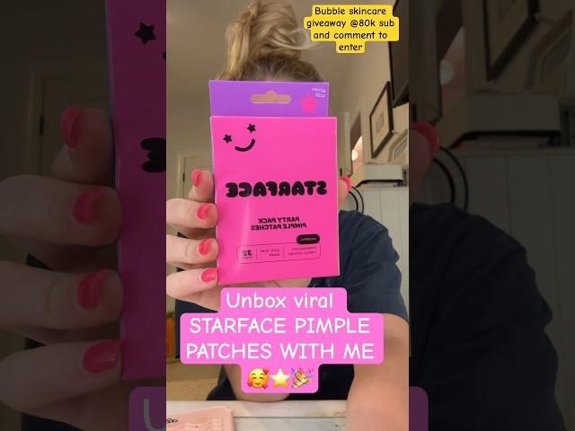 Unbox VIRAL STARFACE party pimple patches with me! ⭐️ #starface #skincaregiveaway #viralshorts