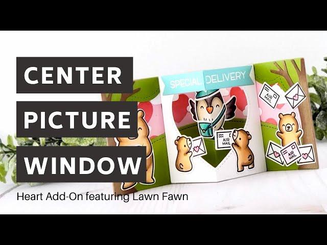 How To Make a Heart Center Picture Window Interactive Card featuring Lawn Fawn