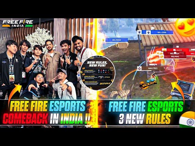 FREE FIRE ESPORTS COMEBACK IN 2025 | FREE FIRE ESPORTS 3 NEW RULES EXPLAINED !! | FREE FIRE INDIA