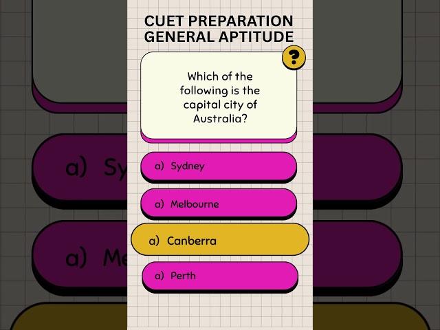 Must-Know MCQs for CUET UG 2025 - General Aptitude - 3 #cuet2025 #cuetpreparation #generalaptitude