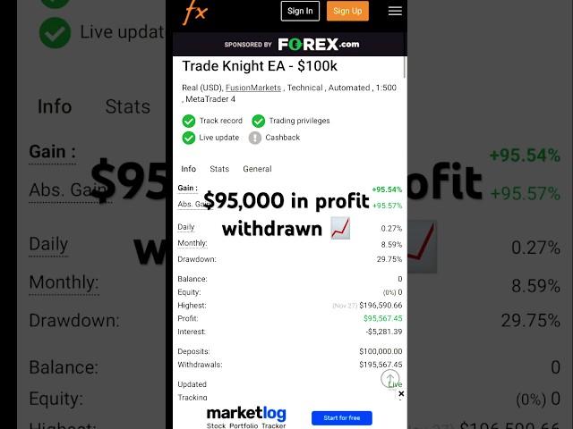 Withdrawing $95,000 profit from Forex bot #propfirm #crypto #trading