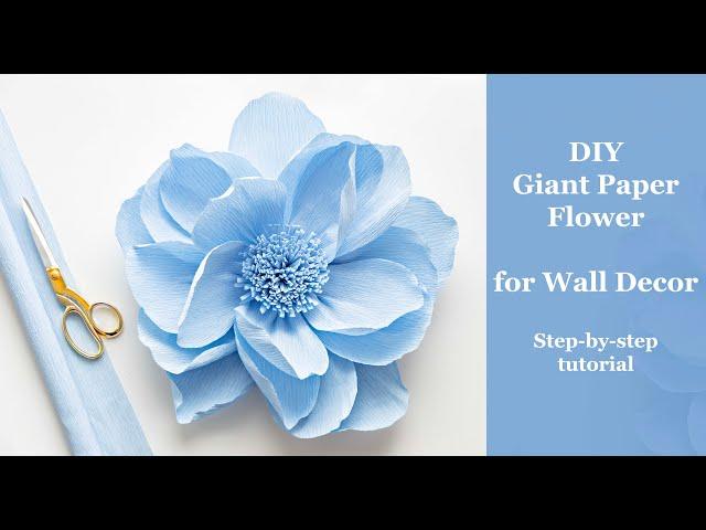 Easy DIY Giant Paper Flower for Wall Decor for Beginners | Step-by-Step Tutorial for Easy Backdrop