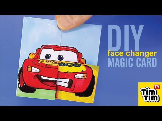 CARS 3 LIGHTNING McQUEEN Magic Card . Face Changer DIY Paper Craft | Tim Tim TV