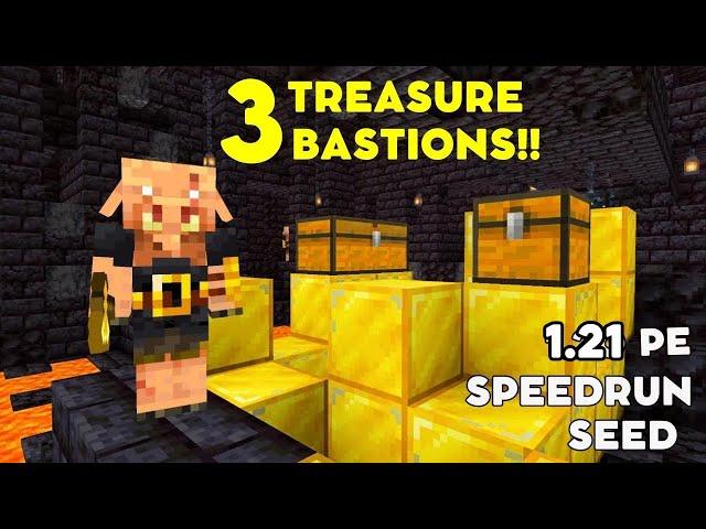 [GOD SEED] BEST Minecraft BASTION SEED Bedrock 1.21! (Speedrun Seeds Bedrock) | Treasure Bastion