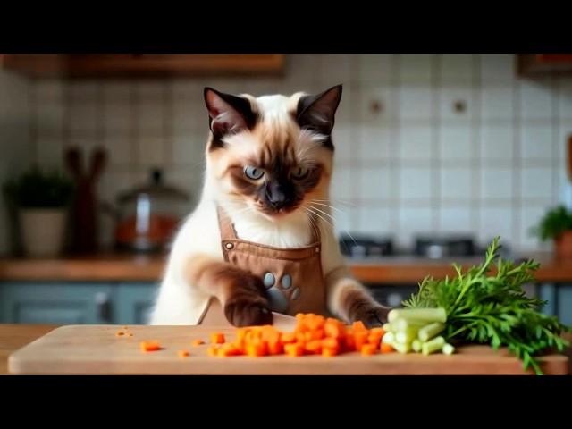 Cats Cooking in the Kitchen - Funny Cats Doing Human Things