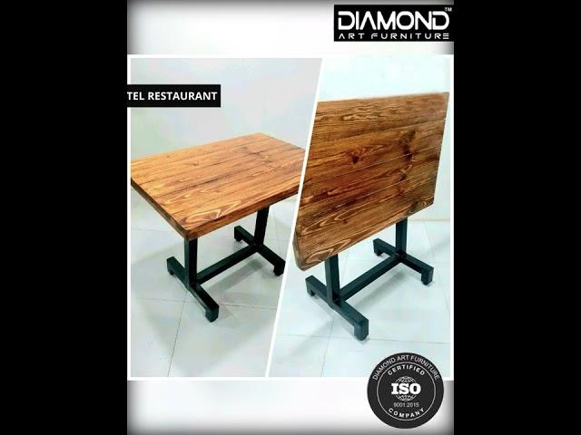 Folding Table with a minimal style made with natural pine wood for your Cafe,Bar,Restaurant