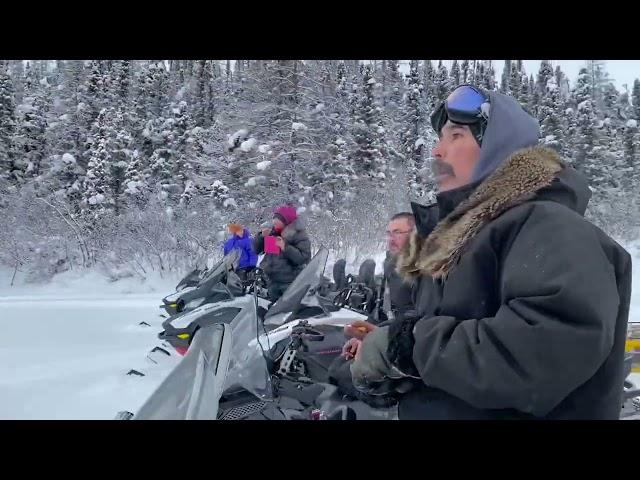 Awesome day ice fishing on the Koroc river with my family