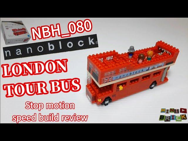 nanoblock NBH_080 | LONDON TOUR BUS model  | Stop motion speed build review