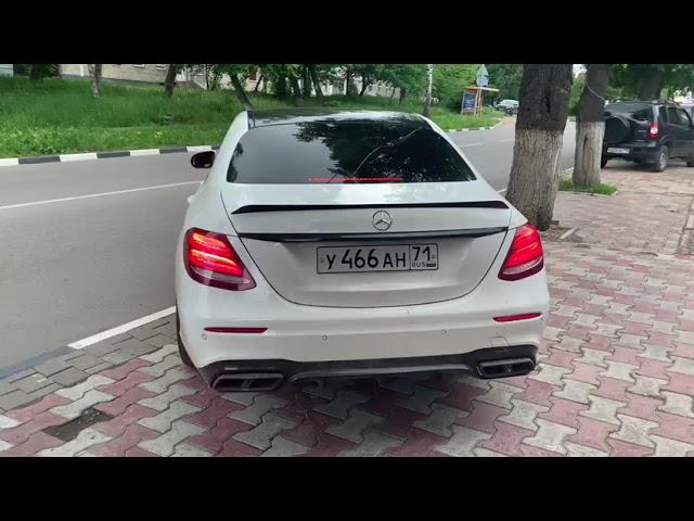 Выхлоп Е63 AMG Mercedes w213 e200 с заслонкой