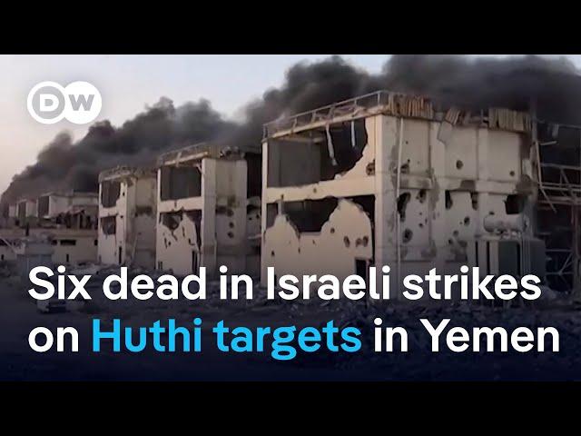 Israeli war planes hit several targets in Yemen including main airport | DW News