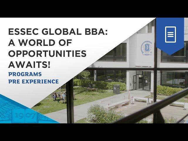 ESSEC Global BBA: A world of opportunities awaits! | ESSEC Programs