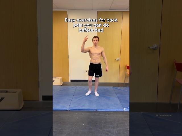 Easy exercises for back pain you can do before bed  #backache #soreback #gymnastics #gymnastics