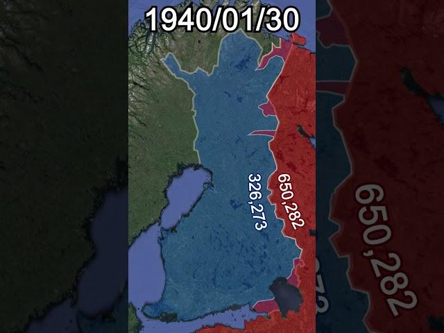 Winter War *Every Day With Army Sizes* #shorts #animation #map