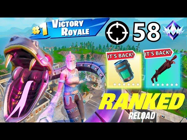 RANKED OG Fortnite Reload | High Kill Gameplay | Keyboard And Mouse | 58 Kills