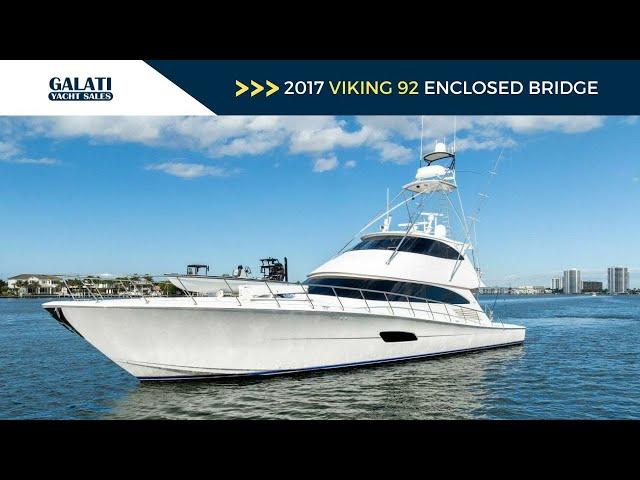 2017 Viking 92 Enclosed Bridge Yacht For Sale "Aussie Rules"