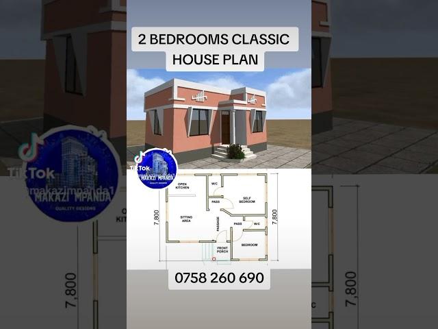 2 BEDROOMS CLASSIC HOUSE PLAN