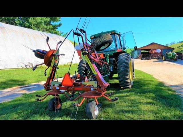 NEW Hay Tedder on the Farm! l Baling Hay 2022