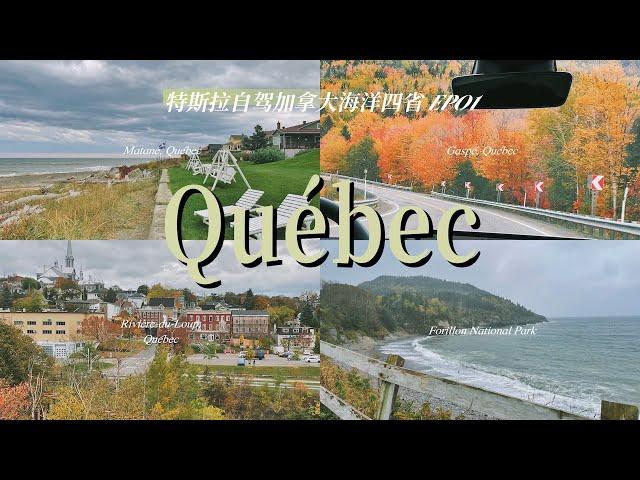 特斯拉自驾加拿大海洋四省 | EP01魁北克加斯佩之秋 Trois-Rivieres - Matane - Gaspé - Percé