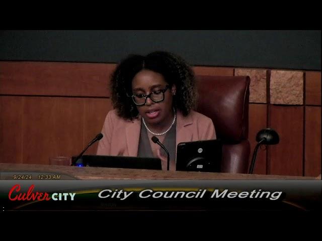 Culver City - City Council Meeting - 9/23/2024