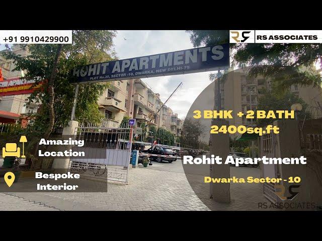 3 BHK + Study | Society Flat In Dwarka | Rohit Apartment Sector 10 | Flats For Sale In Dwarka