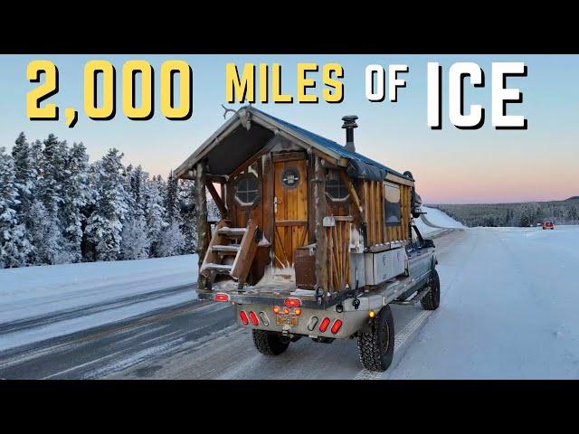 Driving the Frozen Alaska Highway in an Old Ford Diesel Truck | 2,000 Miles in 4 days