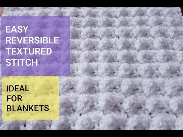 CROCHET STITCH FOR BLANKETS 1 ROW REPEAT SUPER EASY