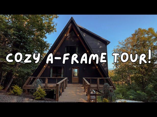 Cozy A-Frame Airbnb Tour!  A-Frame Cabin, Slow Living, Cozy Cabin Stay, Cabin Tour