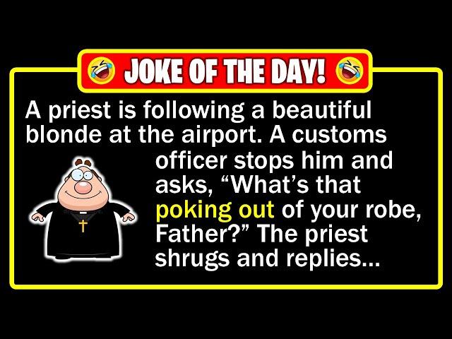  BEST JOKE OF THE DAY! - A priest sits next to a beautiful young woman on a... | Funny Dad Jokes