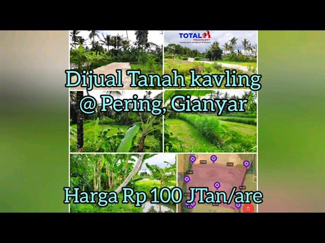 Dijual tanah kavling harga 100 Jutaan view sawah dan sungai kecil di Pering, Gianyar, Bali