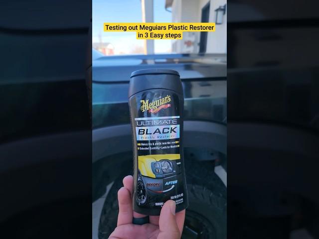 Testing Out Meguiars "Ultimate Black" Plastic Restorer #meguiars #beforeandafter #plasticrestore