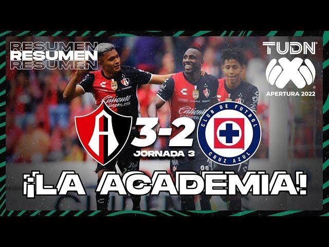 Resumen y goles | Atlas 3-2 Cruz Azul | Liga Mx Apertura 22 -J3 | TUDN