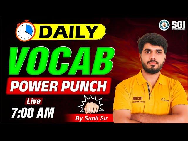 Most Important Vocabulary Words #27 for All Competitive Exams || 20 Min Vocab Show by Sunil Sir