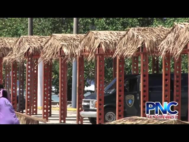 Metal Huts Erected At Guam FESTPAC Village in Paseo