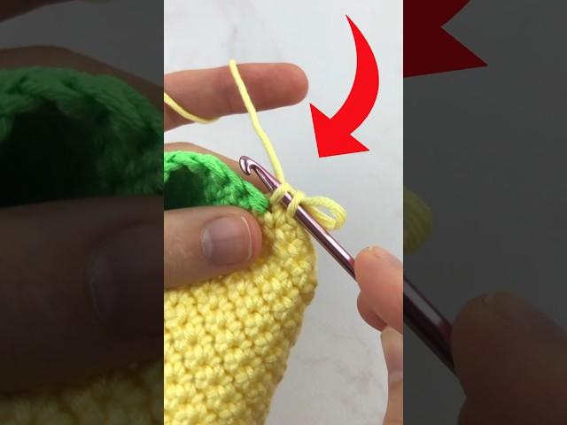 Alternative method for working a color change #crochet