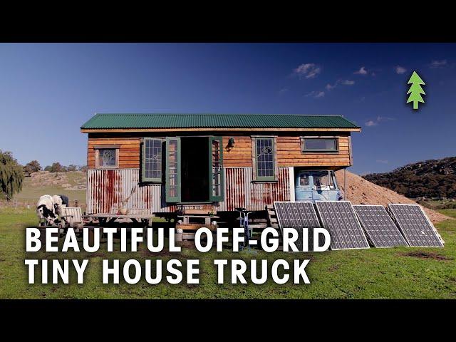 Beautiful Off-Grid Tiny House Truck Made From 85% Recycled Materials