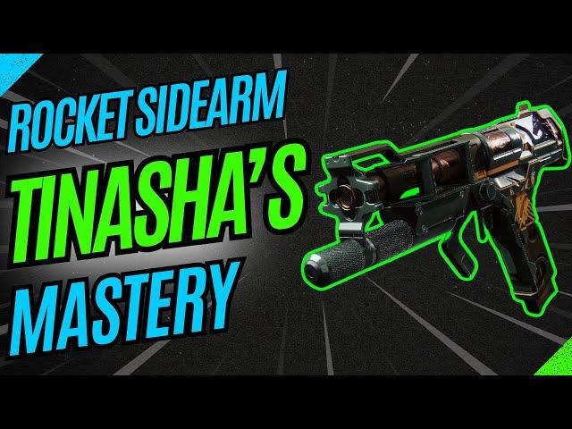 A STASIS ROCKET SIDEARM?! Tinasha's Mastery God Roll guide
