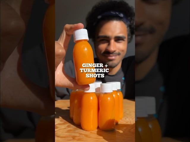 GINGER + TURMERIC SHOTS🫚#health #healthy #healthyfood #recipe #recipes #juice #ginger #turmeric