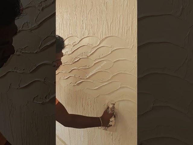 Latest design 2025 in hand work on wall #highlight #texture #design #trending #video #painting